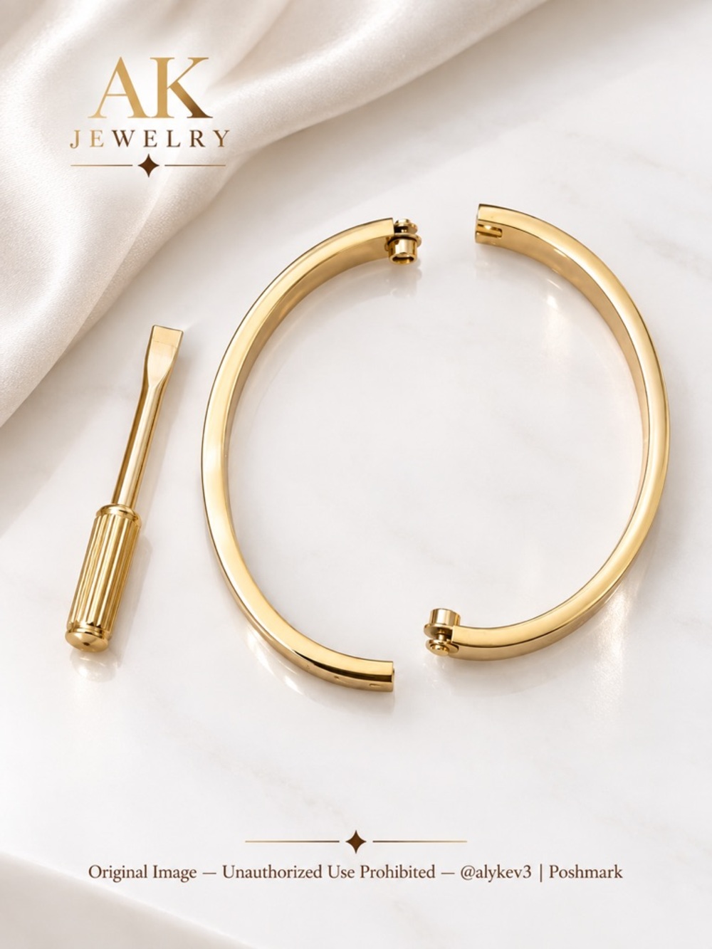 💎18k LUXURY MENS Tool-Tightening Closure, Cuff, Bracelet, 2 piece | AK Jewelry™ - Picture 2 of 5
